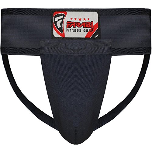 Farabi Sports Protector de Ingles de Boxeo (Negro, M)