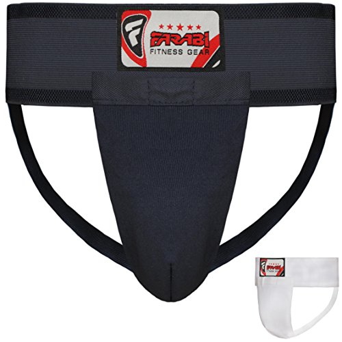 Farabi Sports Protector de Ingles de Boxeo (Negro, M)