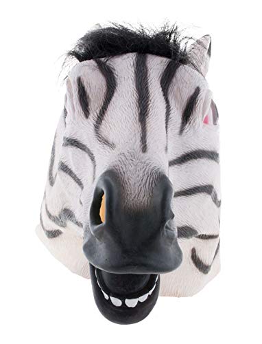 Fasent-Party® Máscara de látex para adultos, diseño de cebra