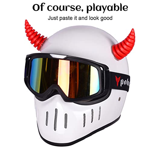 Fencelly 2 pegatinas para casco de motocicleta con ventosas, accesorio impermeable para casco, decoración de parche para casco personalizado suministros de decoración de casco