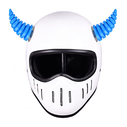 Fencelly 2 pegatinas para casco de motocicleta con ventosas, accesorio impermeable para casco, decoración de parche para casco personalizado suministros de decoración de casco