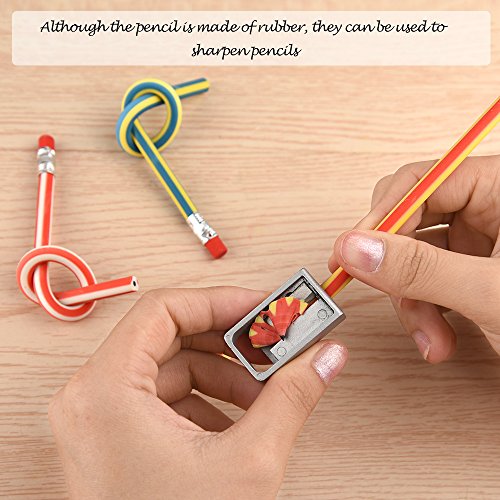 FEPITO Juego de 62 piezas de relleno para bolsas de fiesta para niños, lápices y borradores flexibles suaves y flexibles