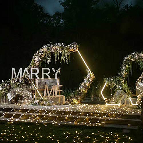 Fetcoi Arco hexagonal blanco de 2/2,4 m para boda, arco de arco de arco, fondo de arco, globo, arcos curvos, decoración para bodas, fiestas y celebraciones
