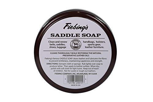 Fiebing's Saddle Soap White Polish Cleans Leather Renew Revive Color 12oz