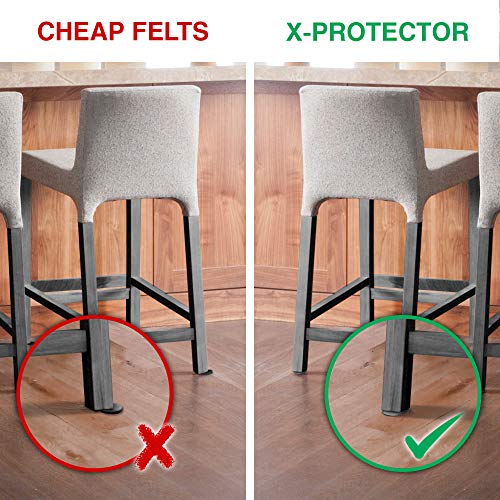 Fieltro adhesivo X-PROTECTOR - Almohadillas de fieltro 235 piezas -Todos los tamaños de fieltro autoadhesivo para muebles - Protectores de piso premium para muebles - ¡Protege tus pisos de madera!