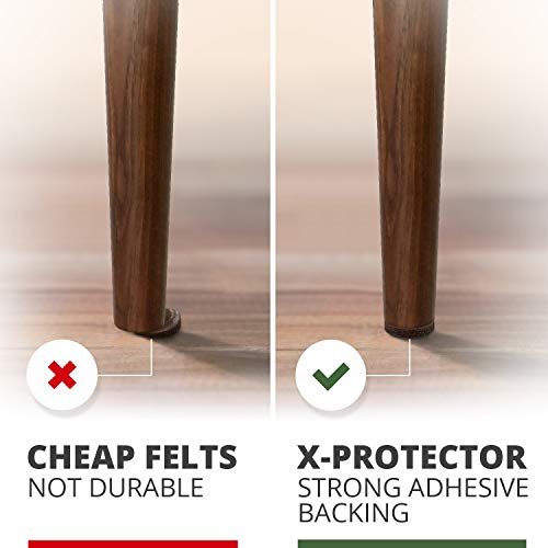 Fieltro adhesivo X-PROTECTOR – Deslizadores para muebles – 10 Premium fieltro autoadhesivo de 5 mm de grosor 20x16cm - Almohadillas fieltro Protegerán pisos de madera contra rasguños y marcas
