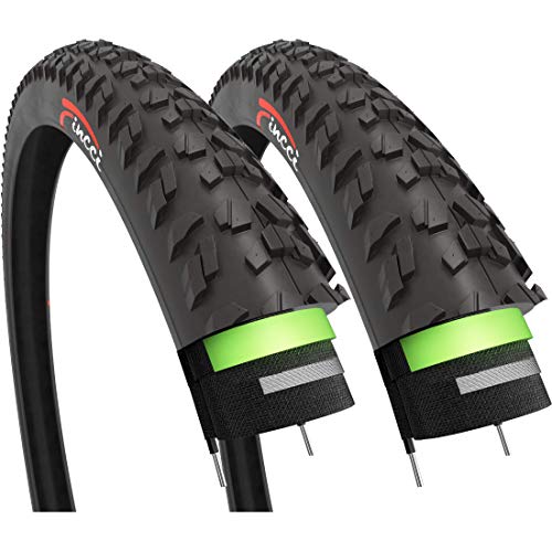 Fincci Par 26 x 1,95 Pulgadas 52-559 Cubiertas con 3mm Anti Pinchazo 60TPI para MTB Montaña Hibrida Bici Bicicleta (Paquete de 2)