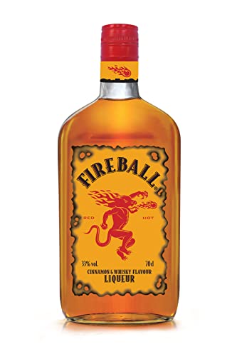 Fireball Cinnamon Whisky - botella de Licor de Whisky infusionado con canela - 700ml