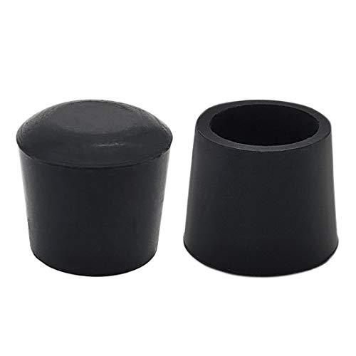 Flyshop 7/8 pulgadas (22 mm) negro redondo silla pierna piso protectores antideslizante de goma patas tapas muebles mesa cubiertas 16 piezas
