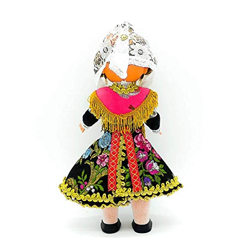 Folk Artesanía Muñeca colección Regional 35 cm. Vestido típico Salmantina Charra Salamanca, Fabricado en España Muñecas