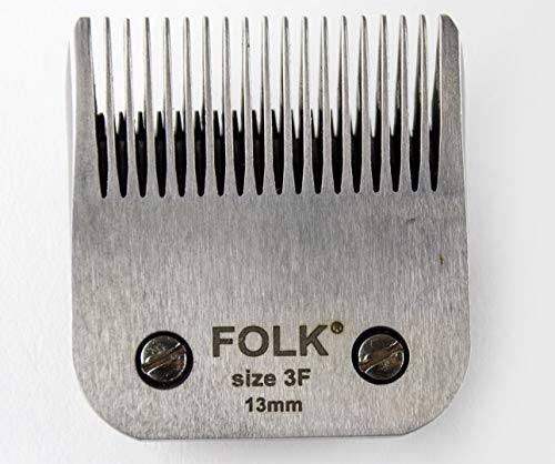Folk Cabezal de Cuchilla Size 3F de la Serie A5 - Nº3F - De Corte Alto a 13mm Cuchilla Acero. Peluqueria Canina