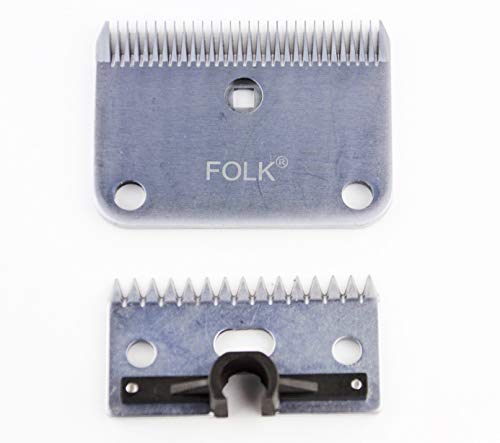 Folk Cuchillas de Recambio para esquiladoras, GTS, Sure-Clip, Tipo Lister tamaño Mediano de 1 o 3 mm de Corte (B- 3 mm de Grosor)