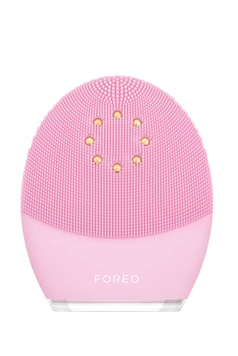 FOREO LUNA 3 plus, dispositivo de limpieza facial térmica con microcorrientes para piel normal, masaje T-Sonic, 16 intensidades, 125 usos por carga USB, conexión por app, 2 años de garantía