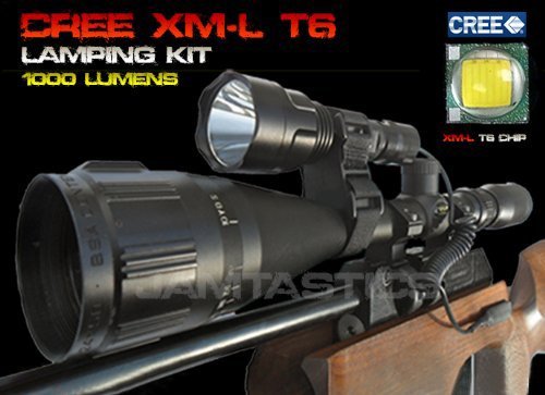 Forrader XM-L C8 linterna de caza, alcance de montaje Lamping lámpara Kit de caza de armas de aire Rifle Light