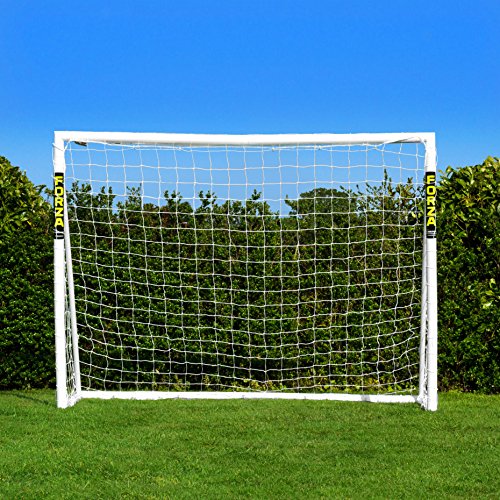 FORZA Porterías de Fútbol PVC para Jardín/Entrenamientos – Postes de Fútbol Impermeables con Red - Arco para Niños (6 Tamaños) (2,4m x 1,8m)