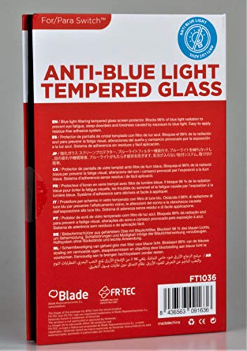 FR-TEC - Switch Cristal Templado con Filtro Luz Azul HEV (Nintendo Switch)
