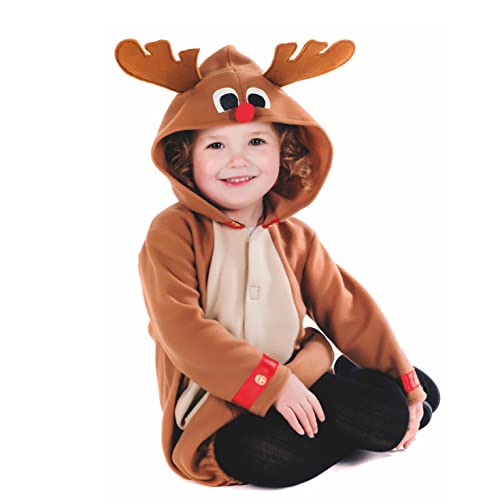 Fun Shack Disfraz Reno Niño y Niña, Disfraz Navidad Niño Disponible en Talla 3-4 Años
