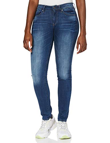 G-STAR RAW 3301 Contour High Waist Skinny Vaqueros, Azul (Medium Aged 8464-071), 24W / 34L para Mujer