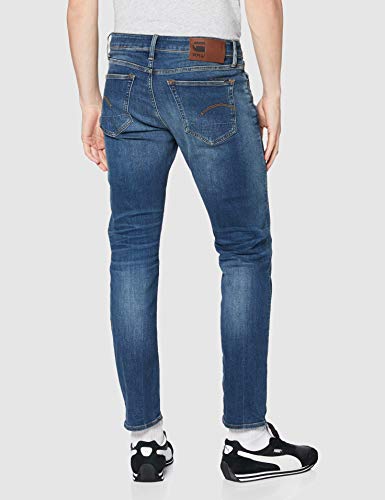 G-STAR RAW Slim Jeans 3301, Azul (Vintage Medium Aged 8968-2965), 32W / 32L para Hombre