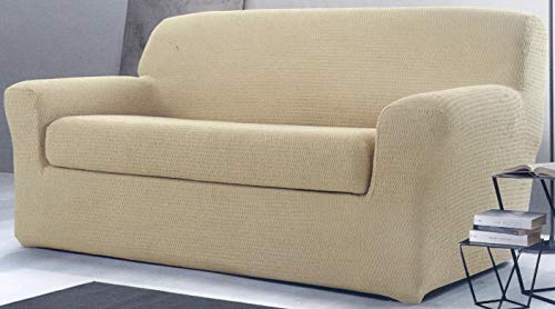 Gabel - Funda para sofá de 3 plazas, asiento independiente, modelo Roma Poncho Duo, color Avana 573