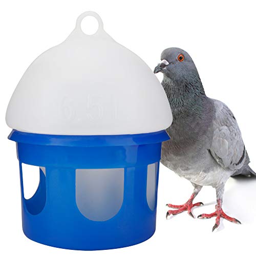Gaeirt Bebedero para Palomas, Comedero Automático para Pájaros de Gran Capacidad con Juego de Tubos Giratorios Ajuste del Nivel del Agua en ángulo de Inclinación de 35-60 ° para Mascotas,(6.5L)