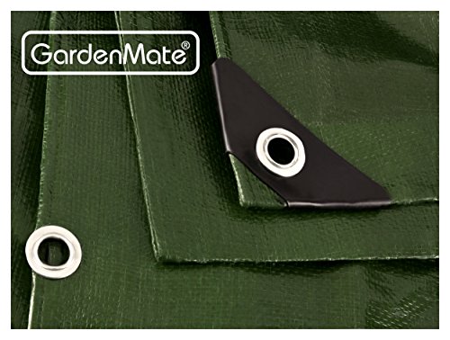 GardenMate 2 m x 3 m 200 g/m2 Lona de protección Premium verde | Funda protectora | Lona impermeable