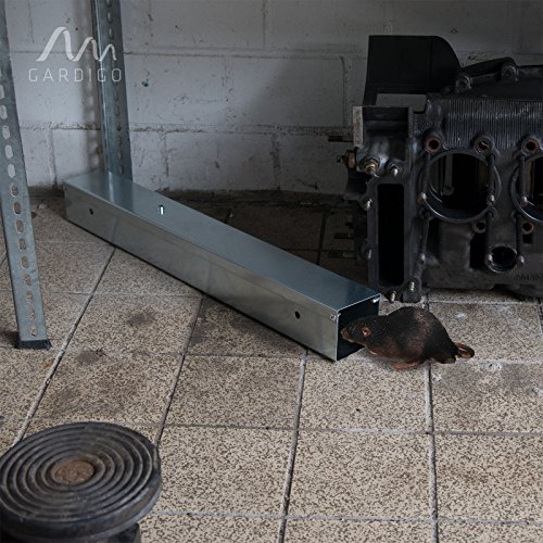 Gardigo 62345 - Estación de Carnada para Ratas, Ratones y Roedores; Caja cebadera metálica para poner cebo venenoso Raticida; Protección para Niños y Mascotas