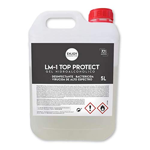 Gel hidroalcohólico 5L. 70% alcohol. Para manos y superficies, desinfección garantizada