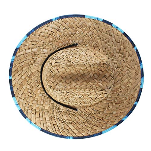 GEMVIE Sombreros Paja de Sol Playa para Hombre ala Ancha Verano Unisexo Estilo Socorrista Gorro para Campo/Pesca/Jardin (Beige)