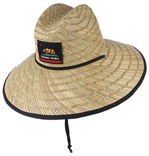Generies Sombreros de Paja Hombre Unisexo Sombrero de Safari para Campo Gorro de Paja Decoración de Tela Limpresa con ala Ancha Anti-UV para Mujer y Hombres,57 CM