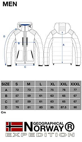 Geographical Norway AGAROS MEN - Men's Warm Padded Jacket - Men's Winter Warm Lined Coat Jacket - Long Sleeve Windbreaker Jacket - Lightweight Fabric Quality Padding