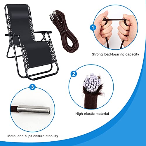 Gfhrisyty Reclinable herramienta de reparación de cuerda elástica de repuesto para silla, sillón y silla elástica, paquete de 4 unidades de color marrón