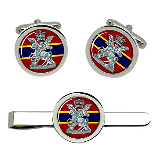 Giftshop UK Fife y Forfar Yeomanry Escocés Caballo, Ejército Británico Gemelos y Corbata Clip Set