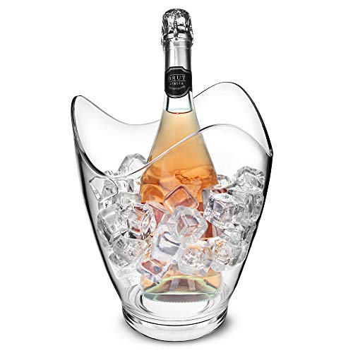 Glacier acrílico Curve vino cubo – plástico inastillable enfriador de champán