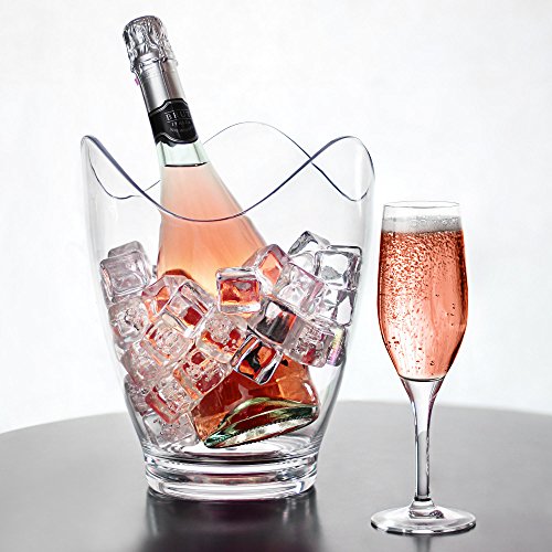 Glacier acrílico Curve vino cubo – plástico inastillable enfriador de champán