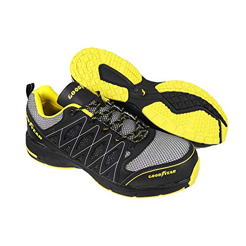 Goodyear GYSHU1502, Zapatillas de Seguridad para Hombre, Negro (Black/Yellow), 44 EU