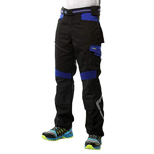 Goodyear Workwear GYPNT010 - Pantalones de trabajo para hombre, con bolsillos y bolsillos, color negro/azul real, talla 42 Regular
