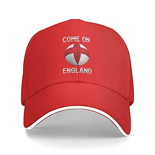 Gorra de béisbol con diseño de bandera de Inglaterra, unisex, diseño de hip hop, color negro, rosso, Taille unique