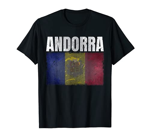 Gráfico de la bandera de Andorra para hombres y mujeres niños andorranos Camiseta