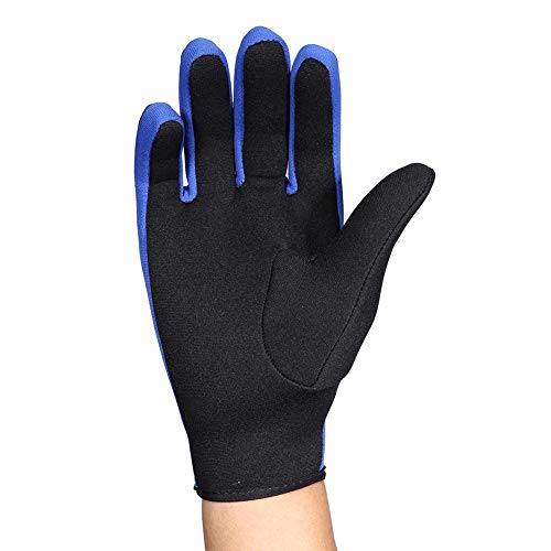 Guantes de buceo de 3 colores de 1.5 mm, guantes de neopreno de doble revestimiento impermeables para buceo, snorkel, kayak, surf y otros deportes acuáticos para hombres y mujeres(Black Blue M)