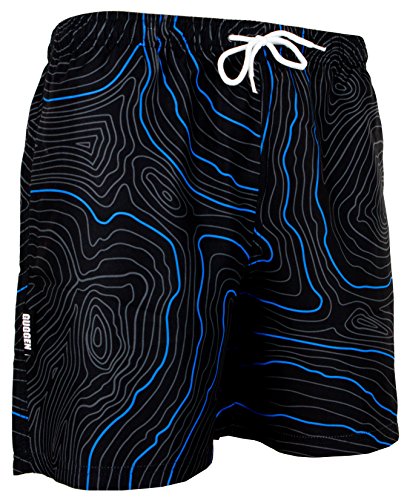 GUGGEN Banador de Natacion para Hombre Traje de Bano Color Negro M