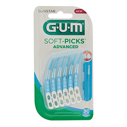 GUM - Pack Cepillos Interdentales Soft Picks Advanced Small Gum, 30 piezas