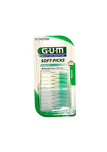 Gum Soft de Picks Cepillos Interdentales (Ampolla Con 40 unidades y estuche de viaje Sunstar