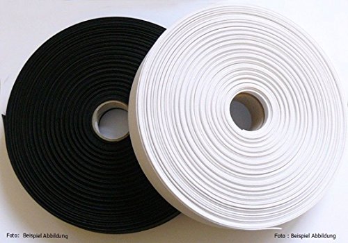 Gummiband 3 m de ropa y hogar DIY artesanía 3 metros, 5 cm de ancho en negro o blanco (negro)