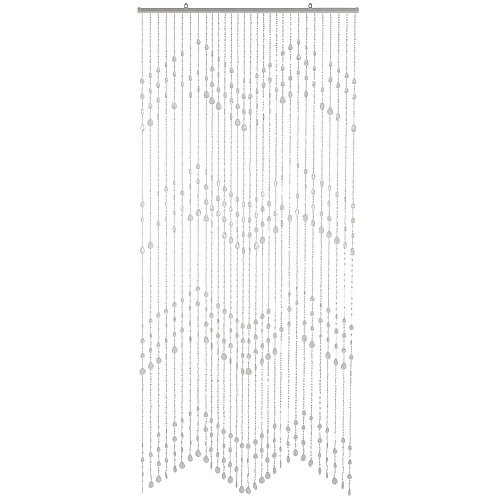 HAB & GUT -DV0273- Cortina para Puertas Gotas, Transparente, 90 x 200 cm