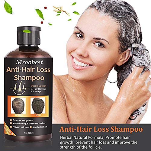 Hair Loss Shampoo, Champú Anticaida, Anti Pérdida De Cabello, esencia de hierbas naturales, promueve más cabello ticker, para suero de crecimiento rápido del cabello para hombres y mujeres