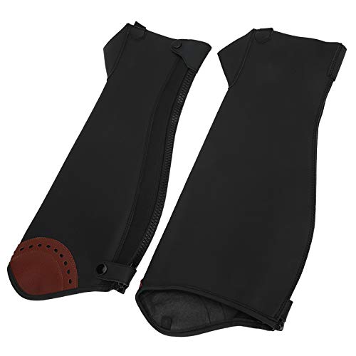 Half Chaps, 2Pcs Cuero Half Chaps Equitación Ecuestre Half Chaps Protector de Pierna para Adultos(S)