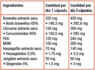 HARCUDOL - Potente antiinflamatorio natural a base de Boswellia, Cúrcuma, PEA ( (Palmitoiletanolamida), MSM, Harpagofito y Jengibre - 30 cap. -