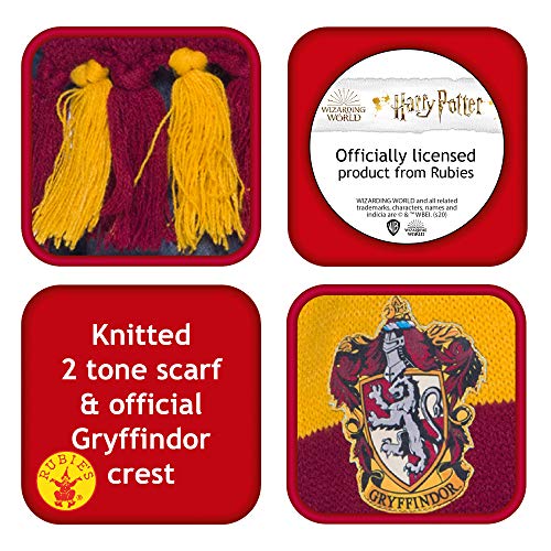 Harry Potter Deluxe Bufanda Gryffindor, Multicolor, (Rubie'S 39033)