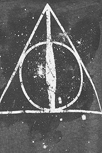 HARRY POTTER The Deathly Hallows Mujer Top Gris Oscuro S, 100% algodón, Ancho
